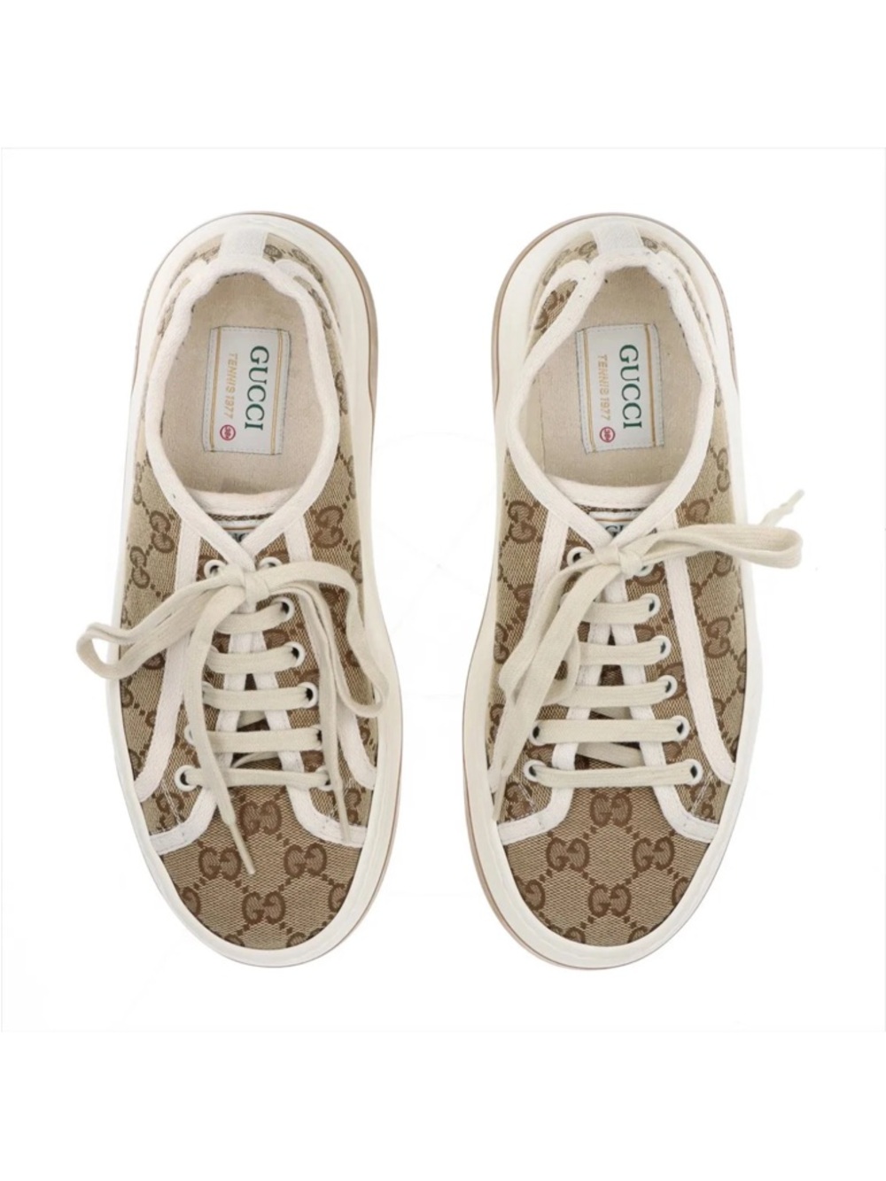 GUCCI🔥 low-top sneakers in Original GG canvas 38.5 - Picture 2 of 5